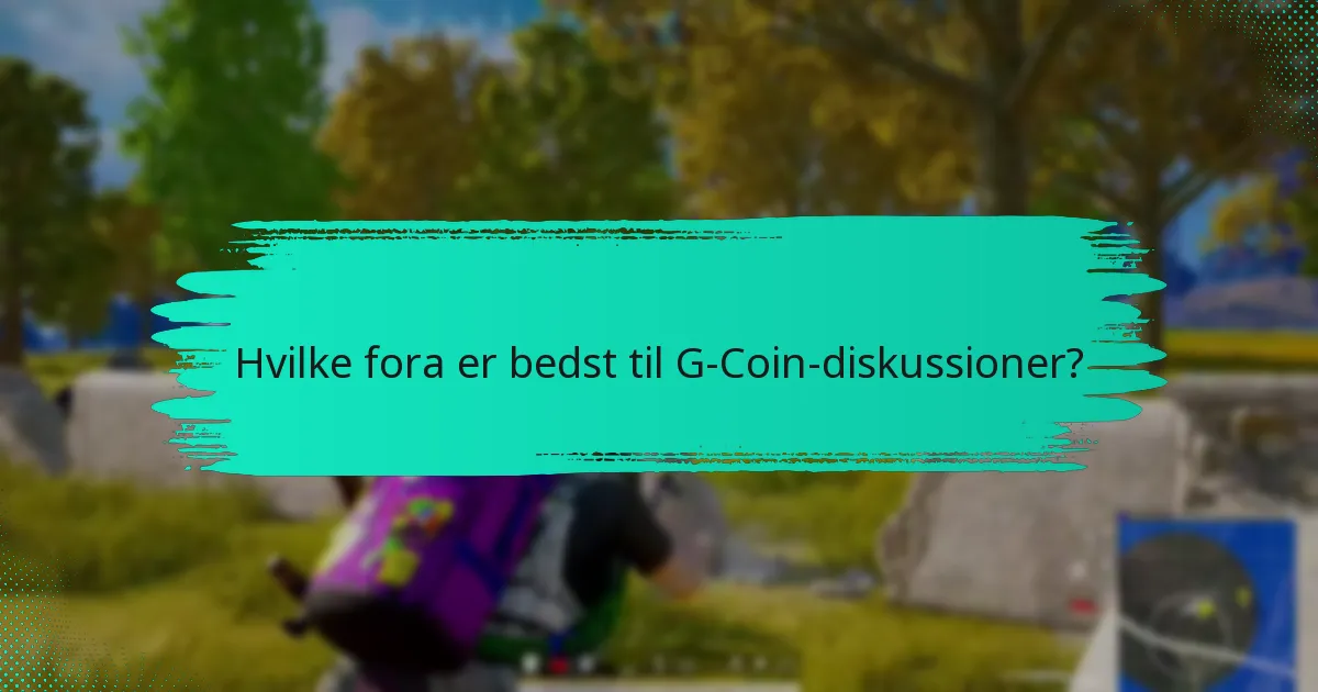 Hvilke sociale mediegrupper fokuserer på G-Coin?